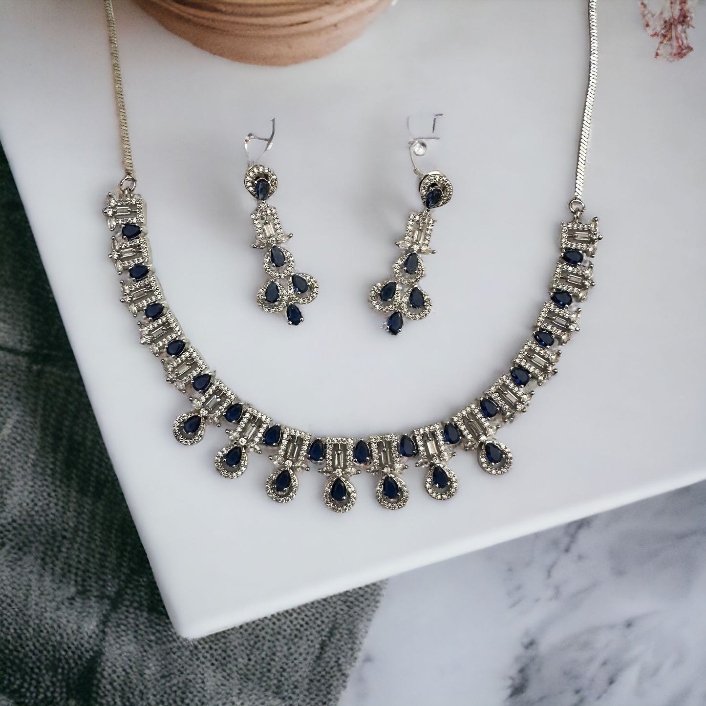 Blue Zircon Neckpiece