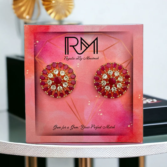 Pink Zircon Earrings