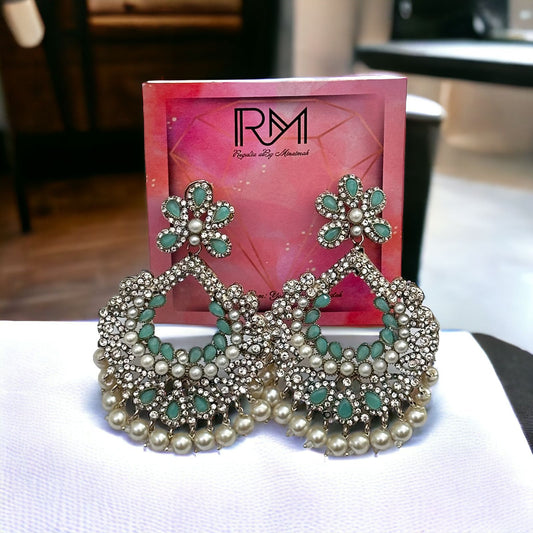 Mint Pearl Earrings