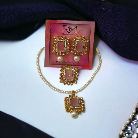 Pink Pendant Set