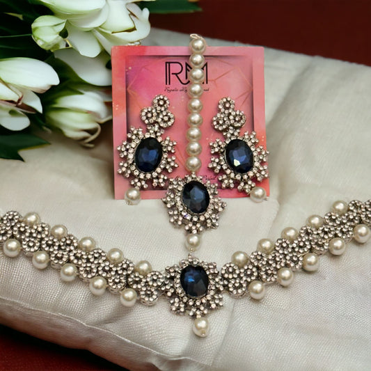 Sapphire Pearl Neckpiece