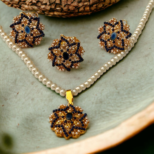 Blue Pendant Set